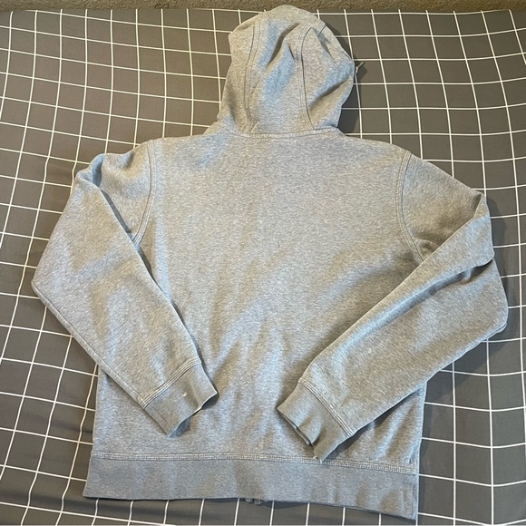 Nike Hoodie Mens Small Gray Full Zip Swoosh Embroidered Logo Athletic Jacket - Picture 2 of 9